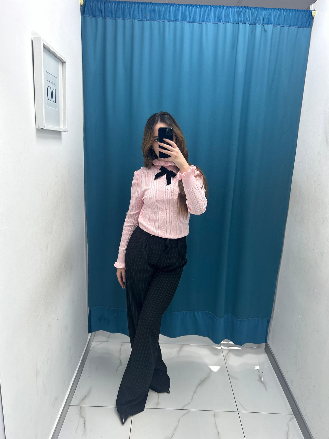 Pantalone a righe nero