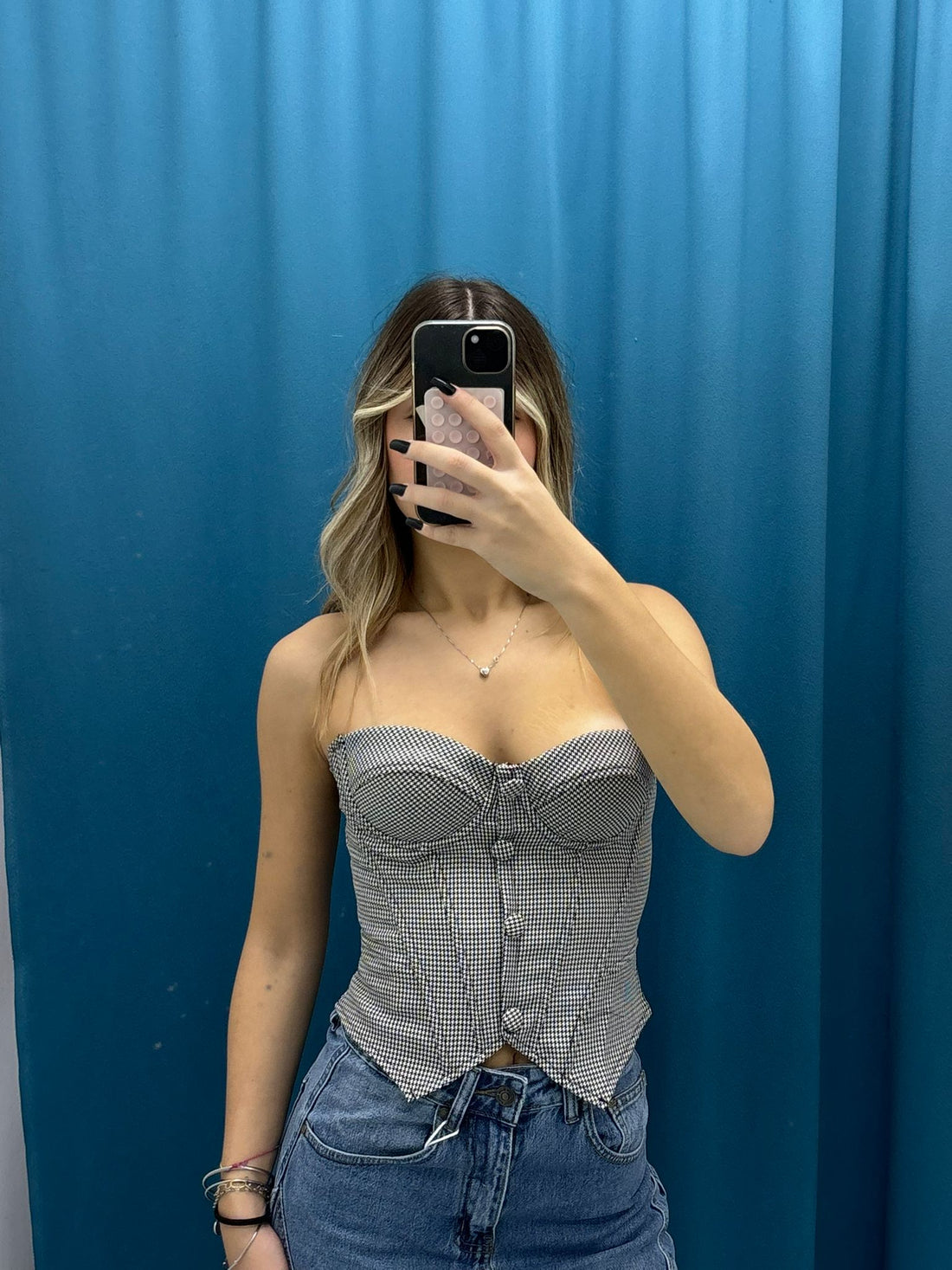 Mini Check Corset - 1198