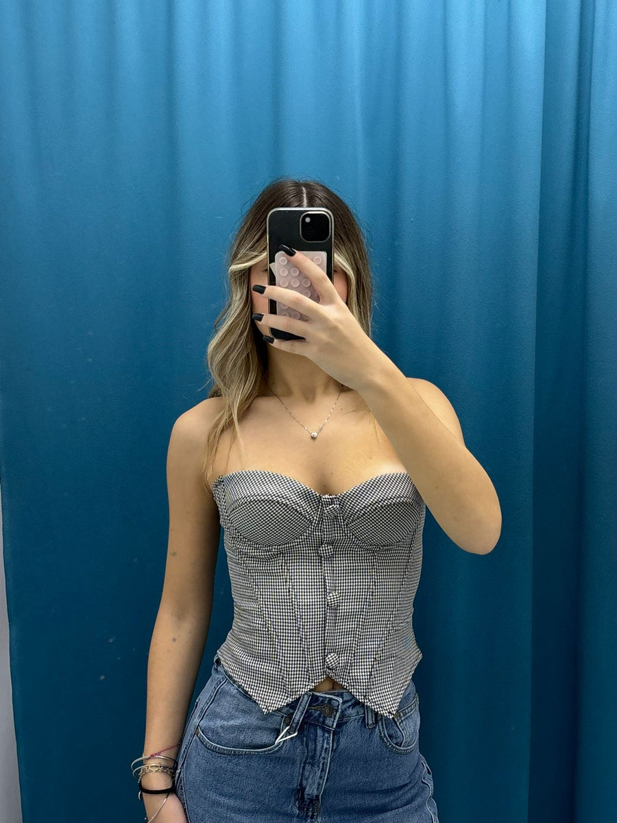 Mini Check Corset - 1198