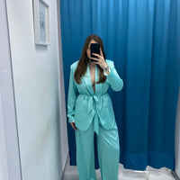 Tailleur satin giacca e pantalone GC32