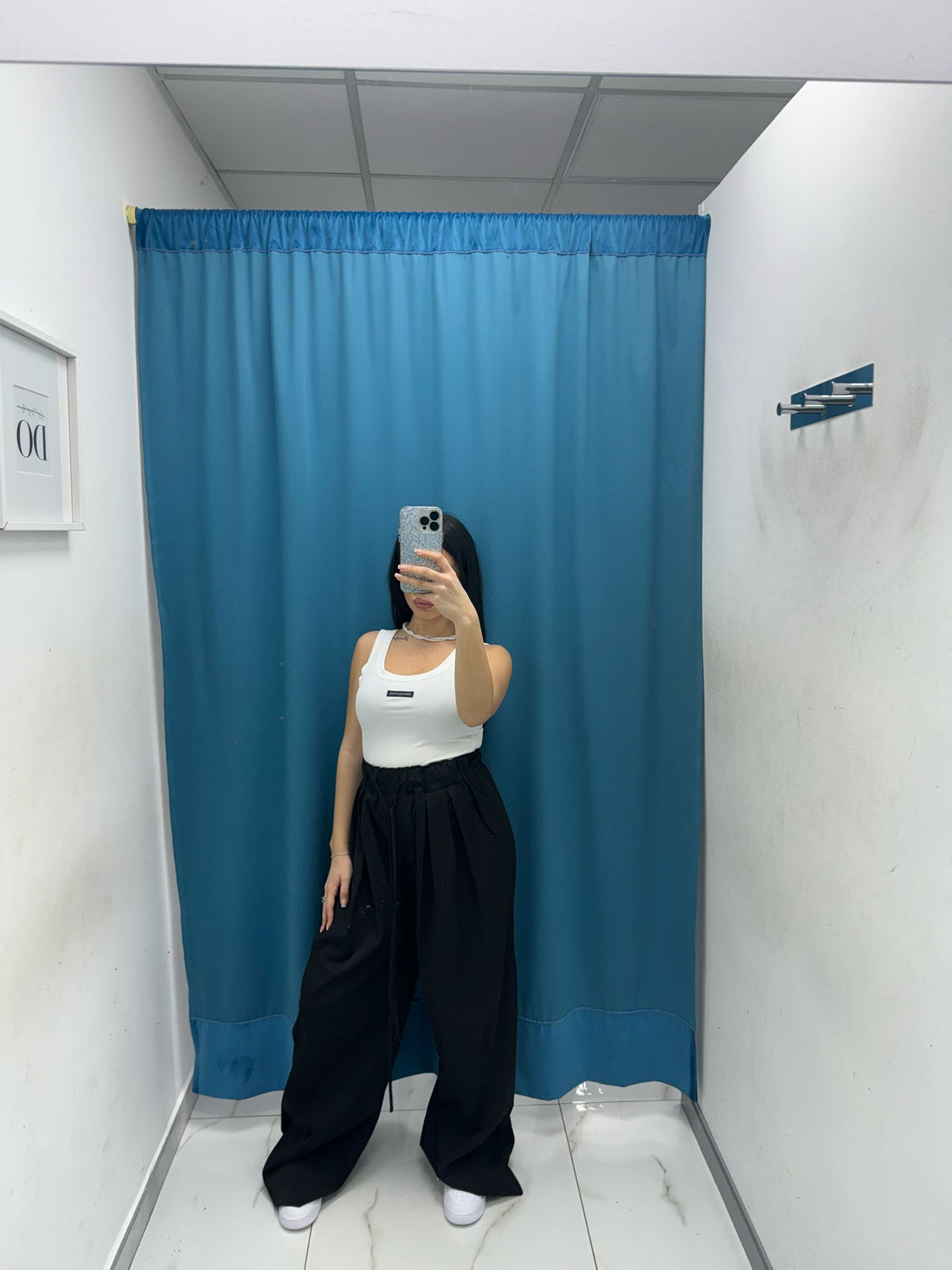 Pantalone a palazzo con tasche 80099