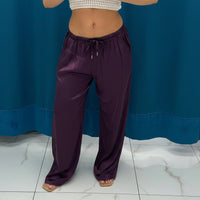 Pantalone palazzo satin 24205