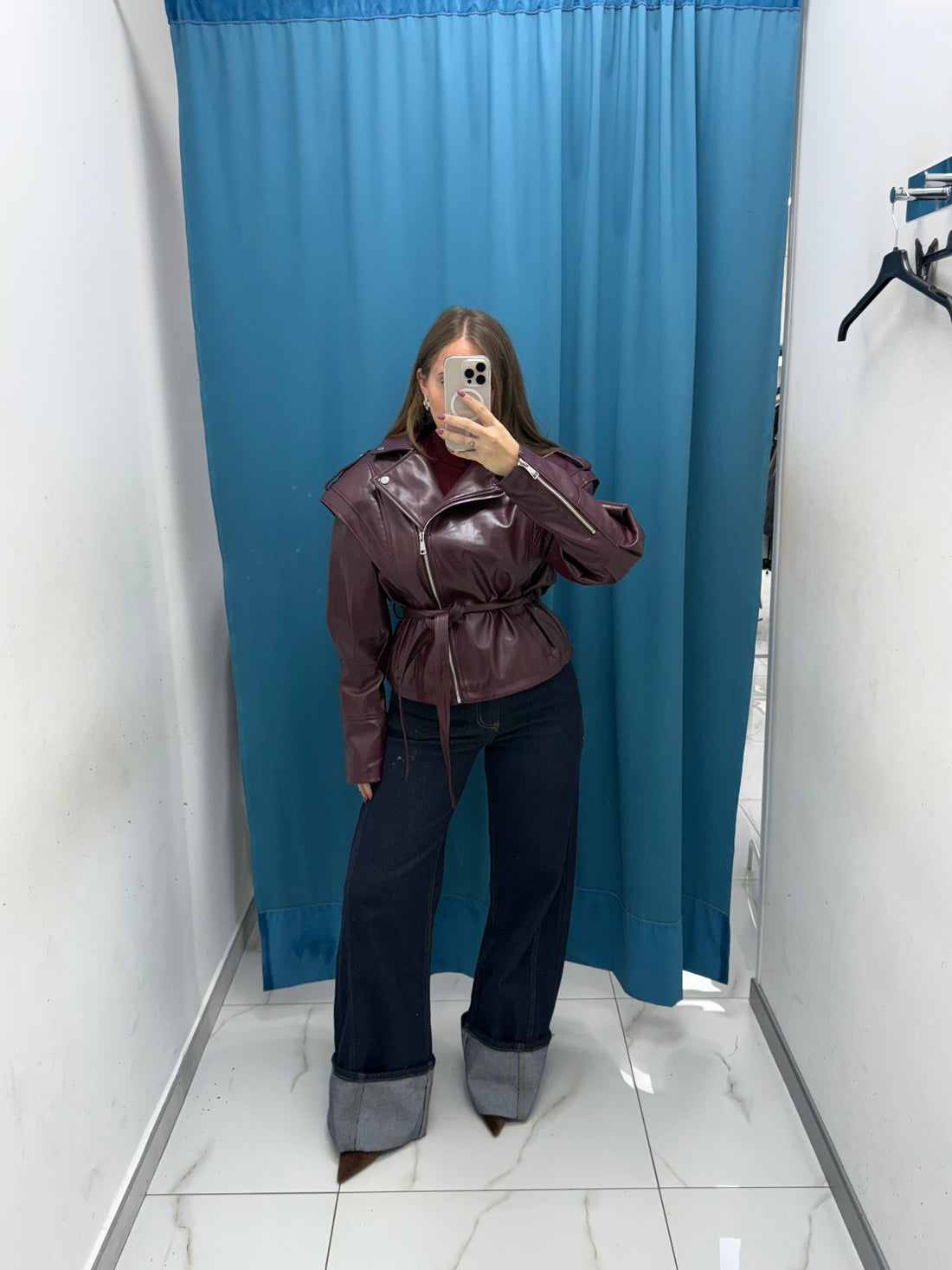 Denim Palazzo con Fondo Risvoltato-F31