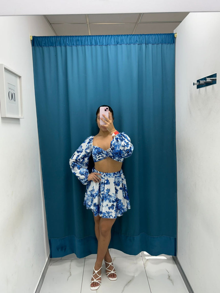 Coordinato top corto e gonna 6626
