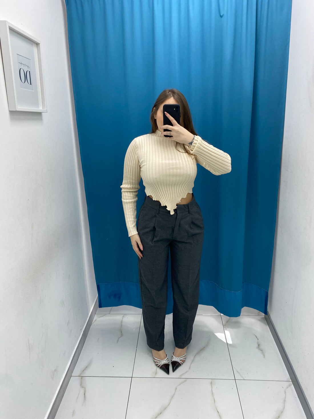Pantalone slim fit grigio 1150