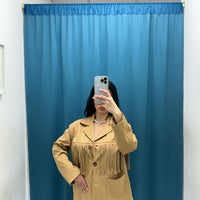 Giacca camoscio con frange 02725