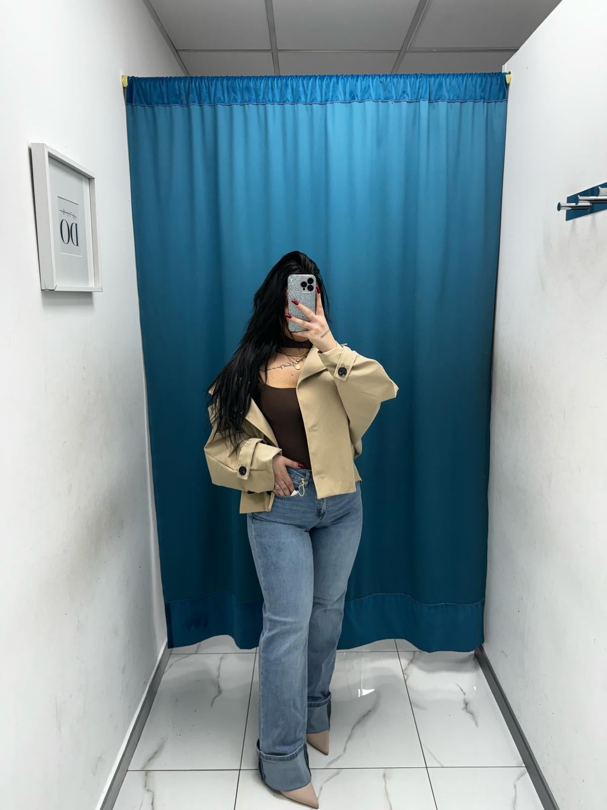 Jeans con risvolto denim 10523