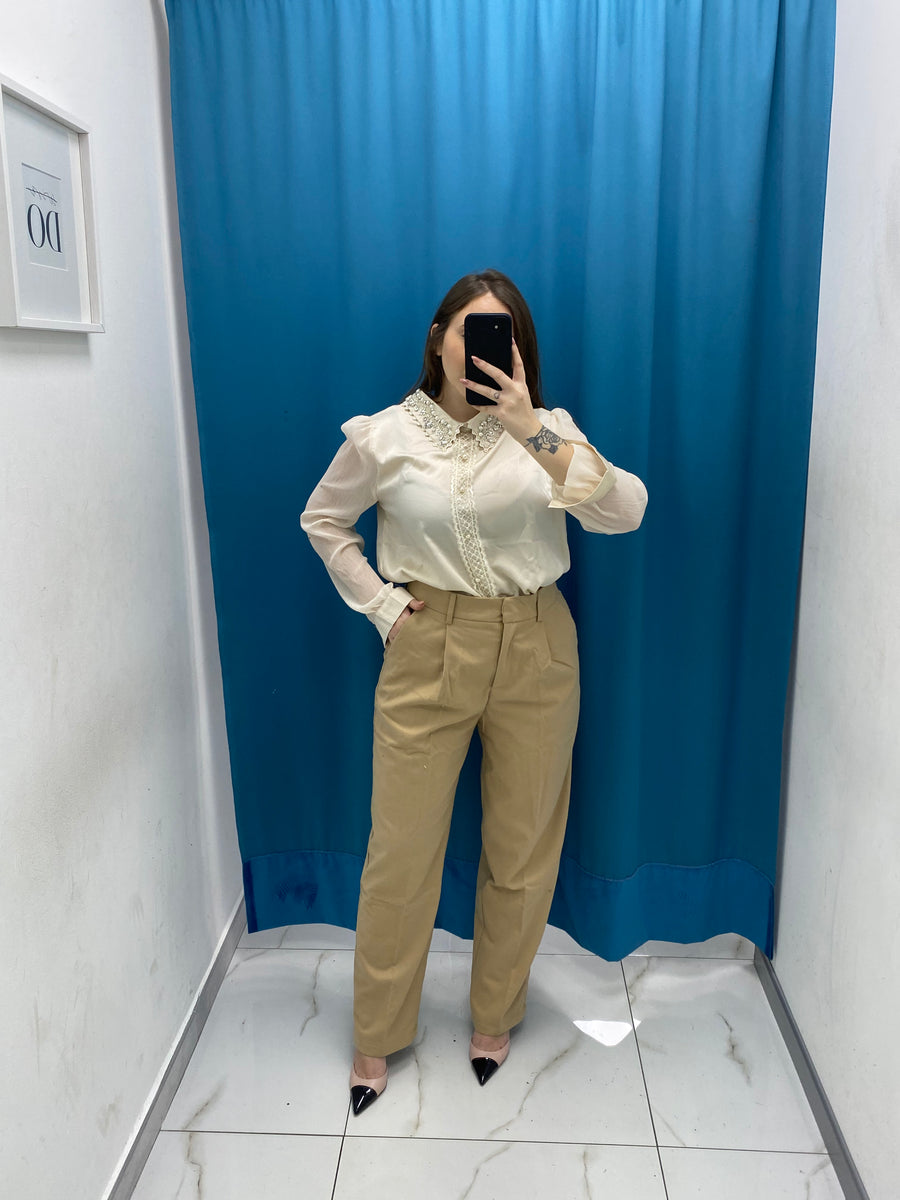 Pantalone slim fit beige 1150