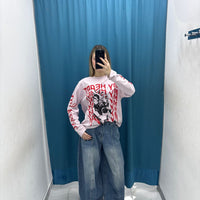 Maglia"Over Script Long Sleeve"-12363