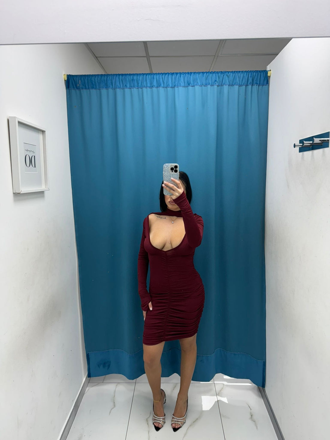 Vestito midi con scollo 1512