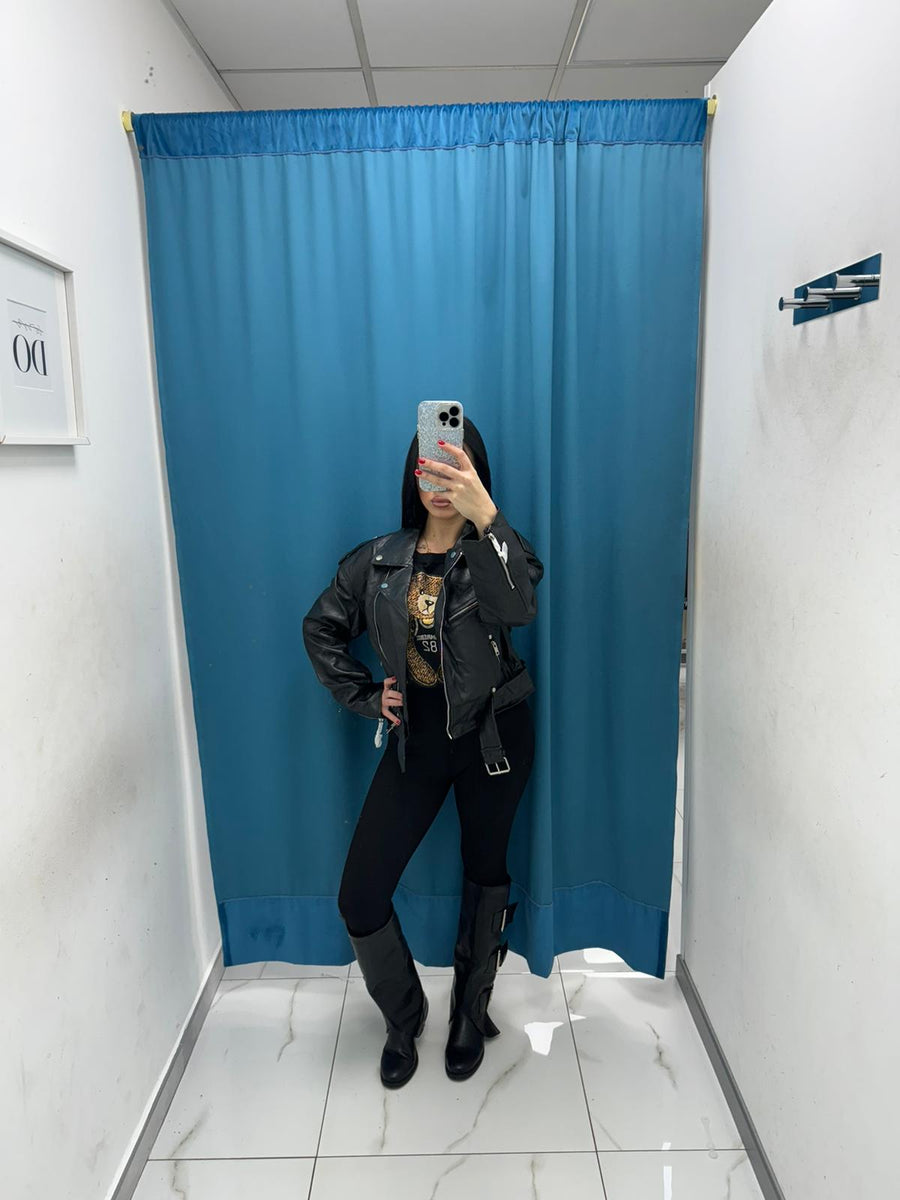 Giacca Biker nero 7073