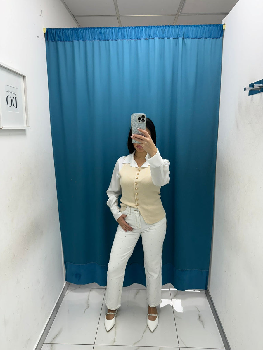 Jeans skinny con brillantini 3053