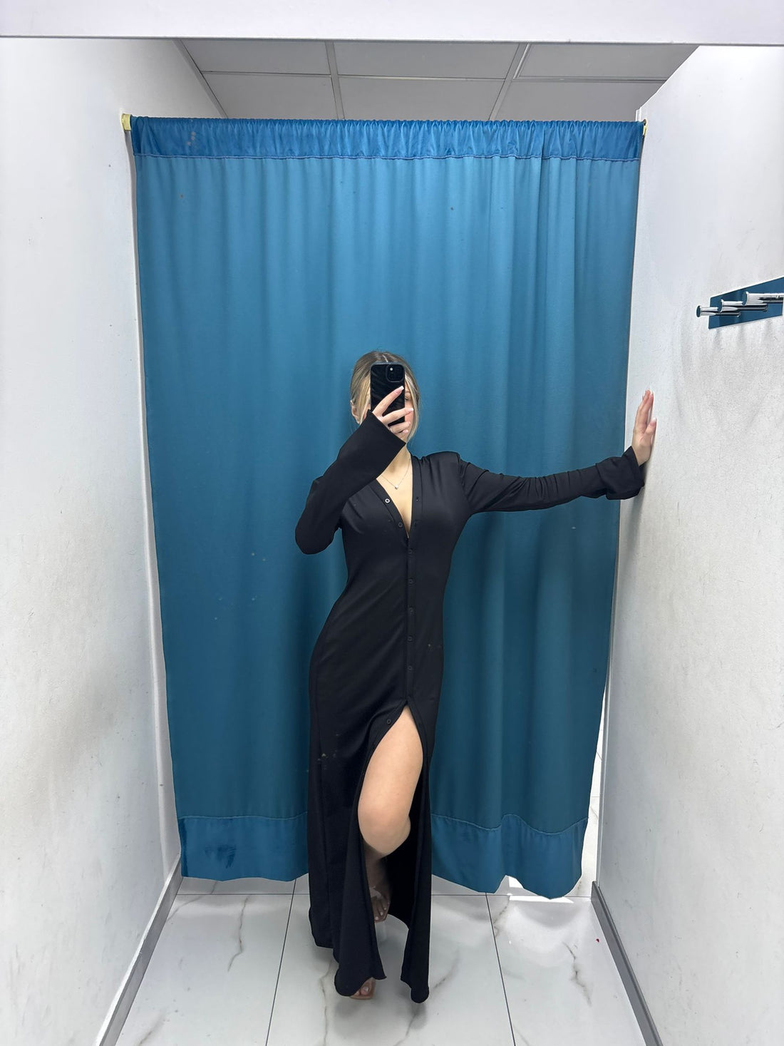 Vestito "Noir Buttoned"-2288