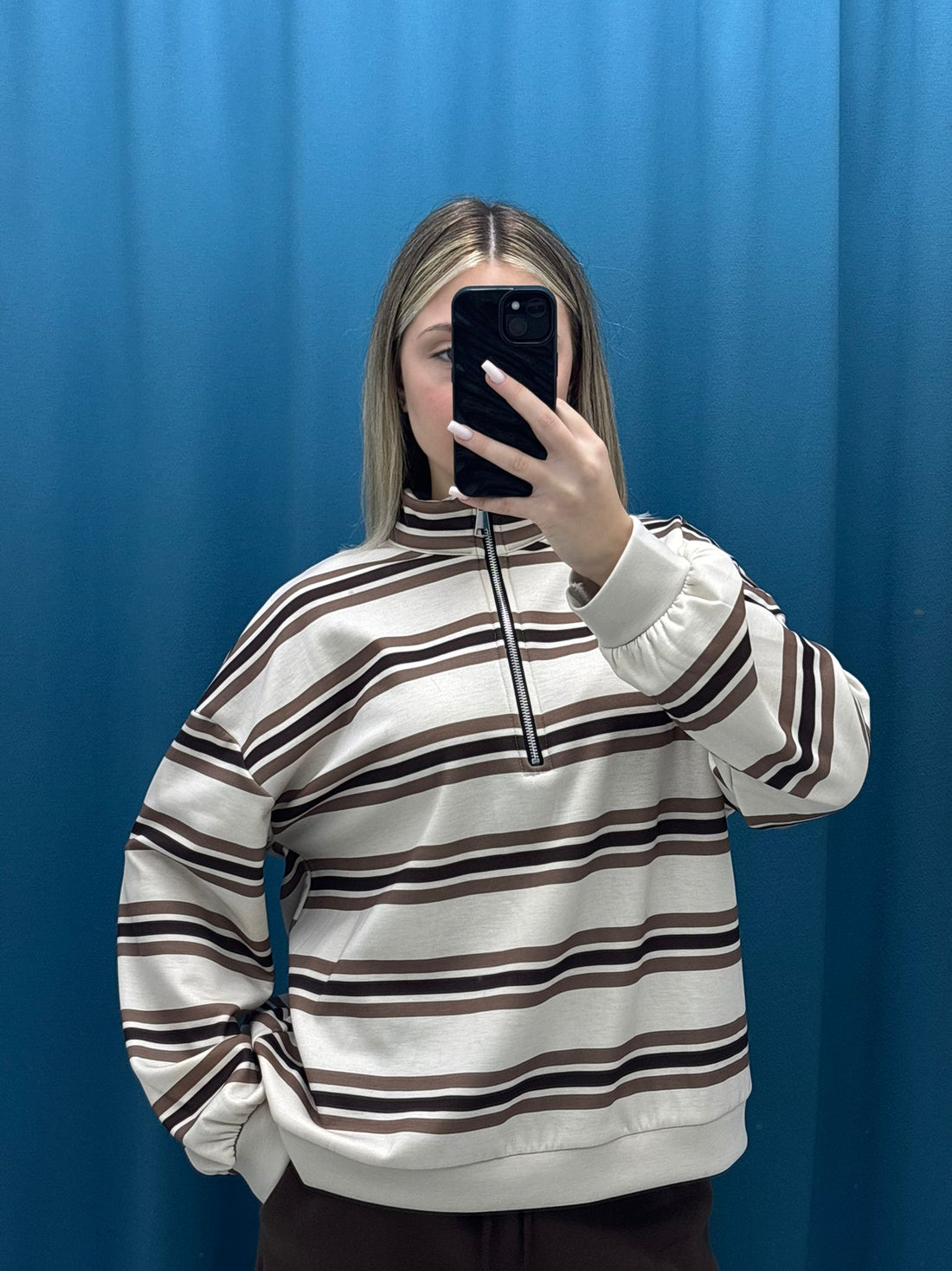 Striped Breeze Zip Knit - 6086