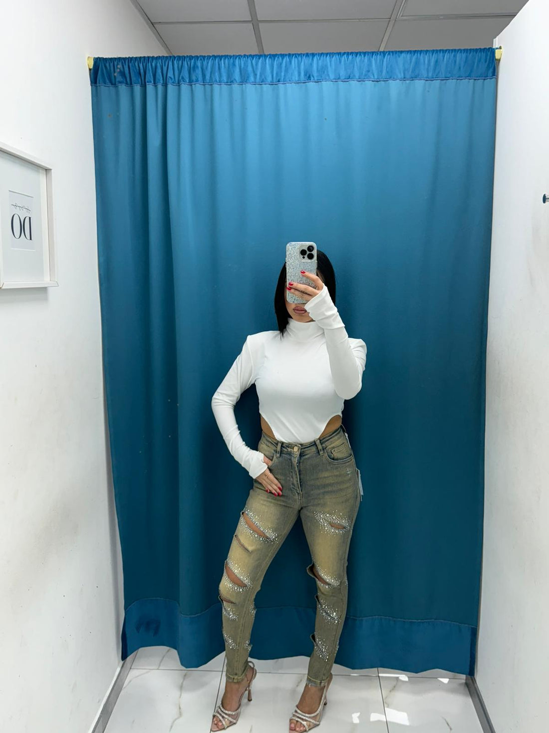Jeans skinny strappi 3613