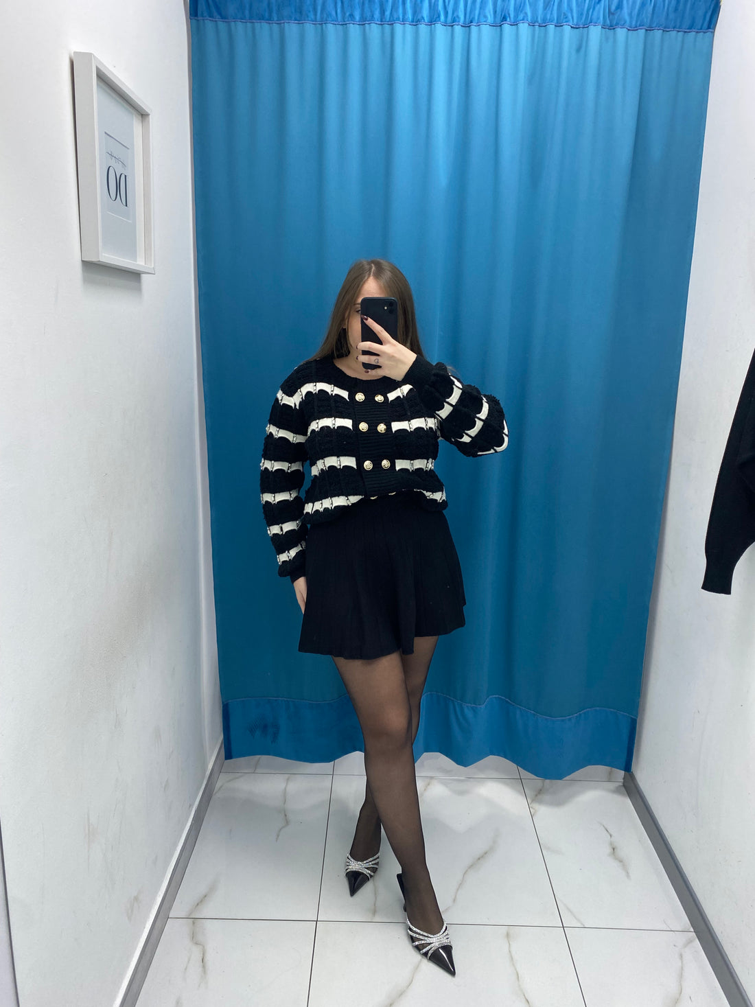 Gonna plissettata in lana 8040