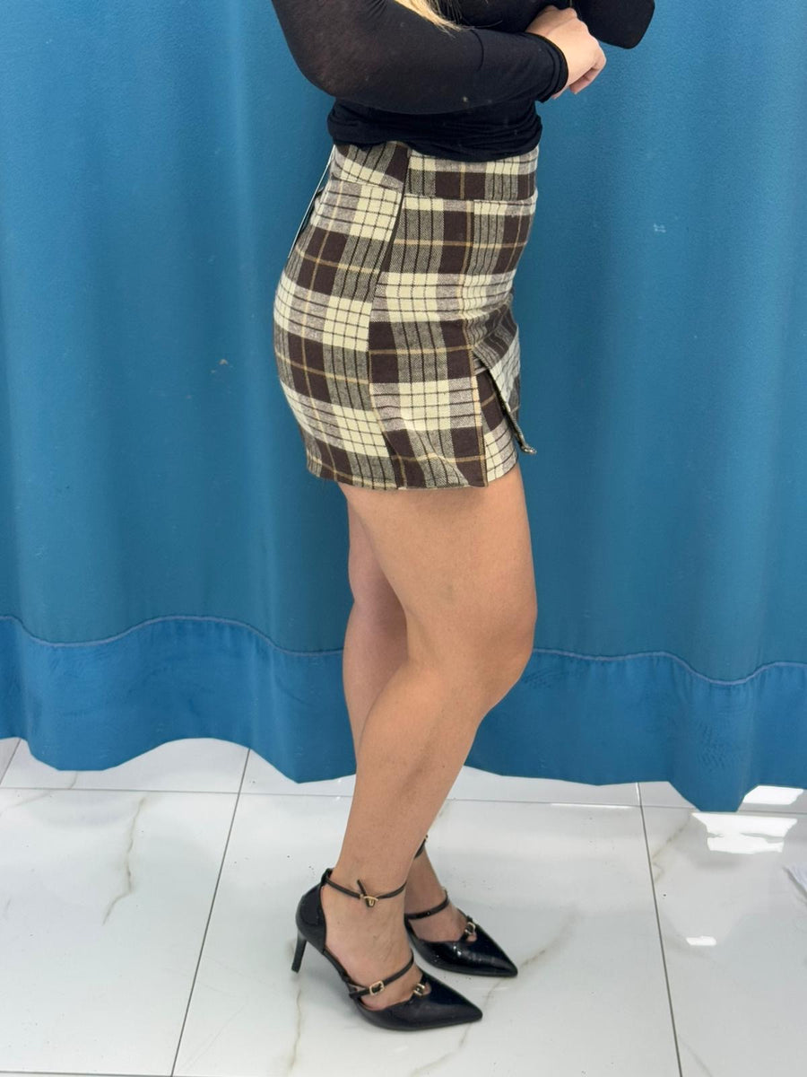 Gonna "Plaid Grace Skirt"-13168