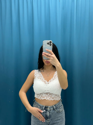 Top bianco in pizzo 98002
