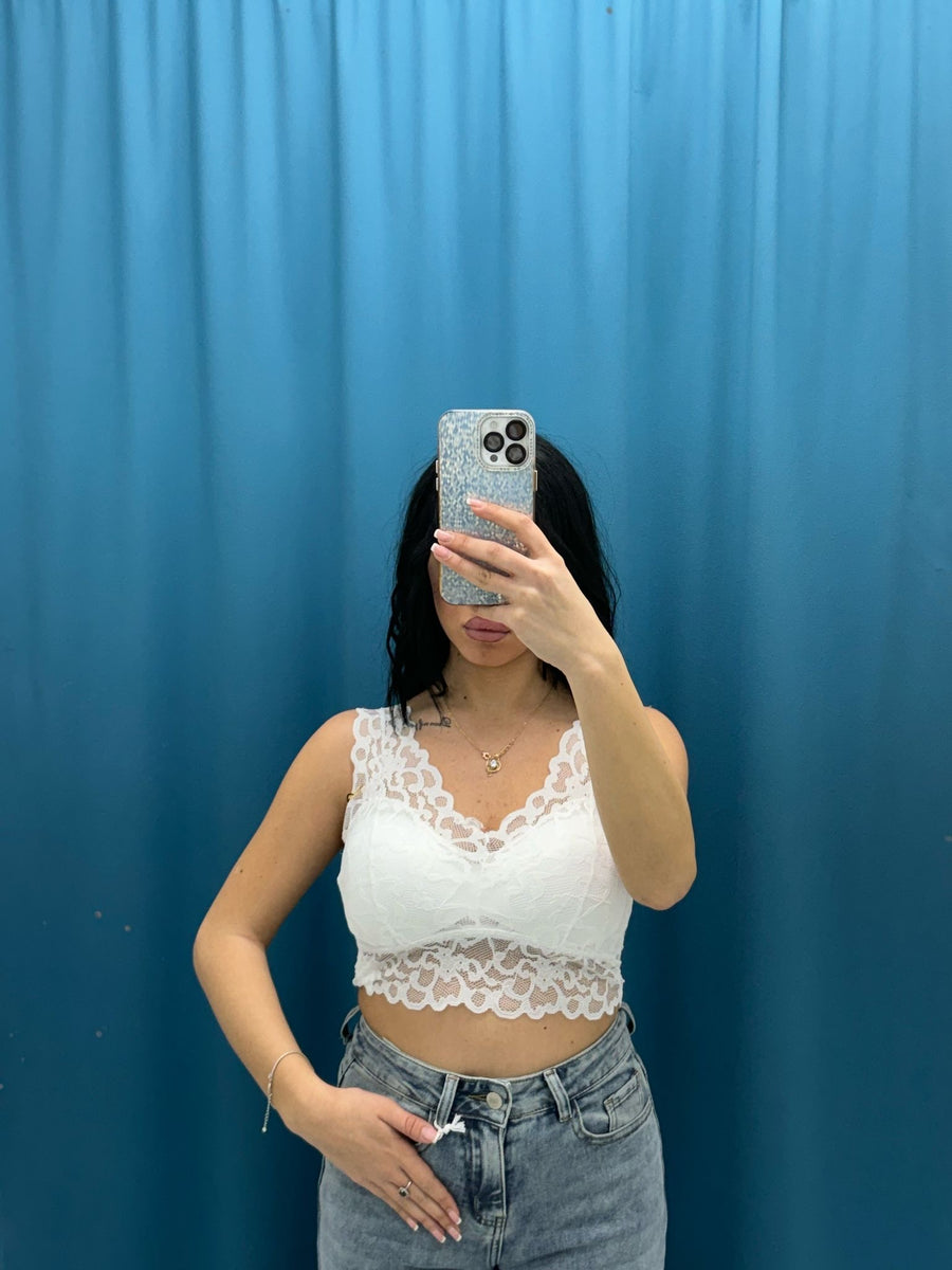 Top bianco in pizzo 98002