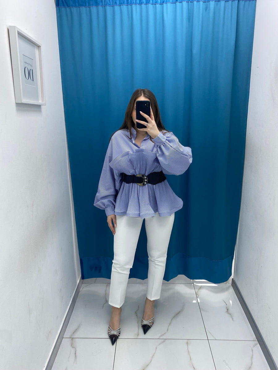 Pantalone slim fit bianco 8870