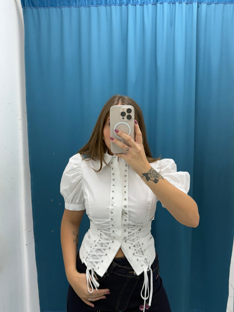 Camicia laced up 39412