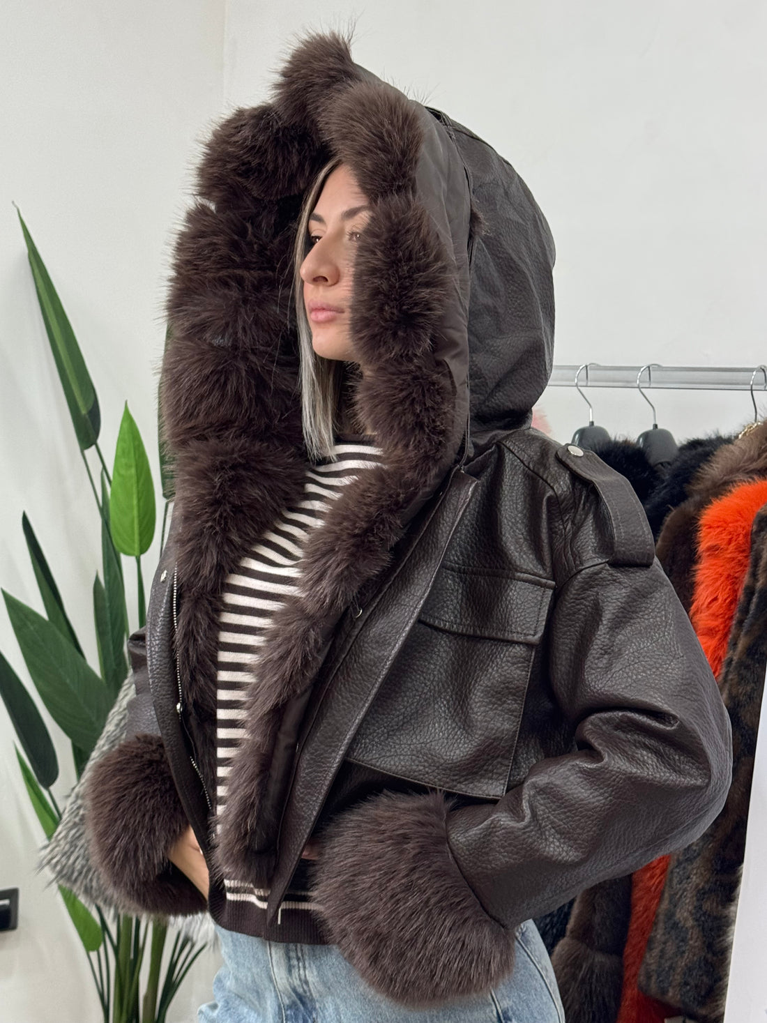 Brown Sugar Fur Jacket - 2475