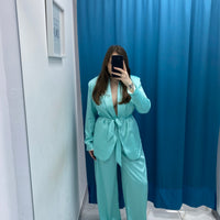 Tailleur satin giacca e pantalone GC32