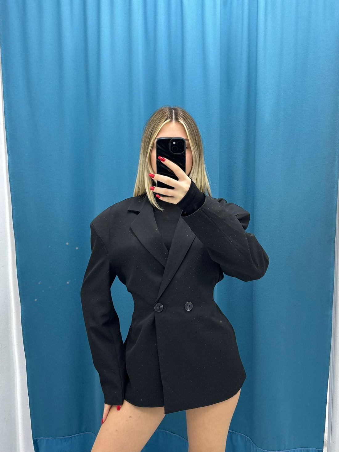 Giacca Blazer Black Soft Shine-25177