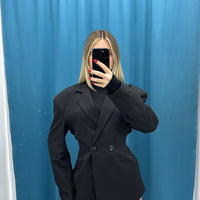 Giacca Blazer Black Soft Shine-25177