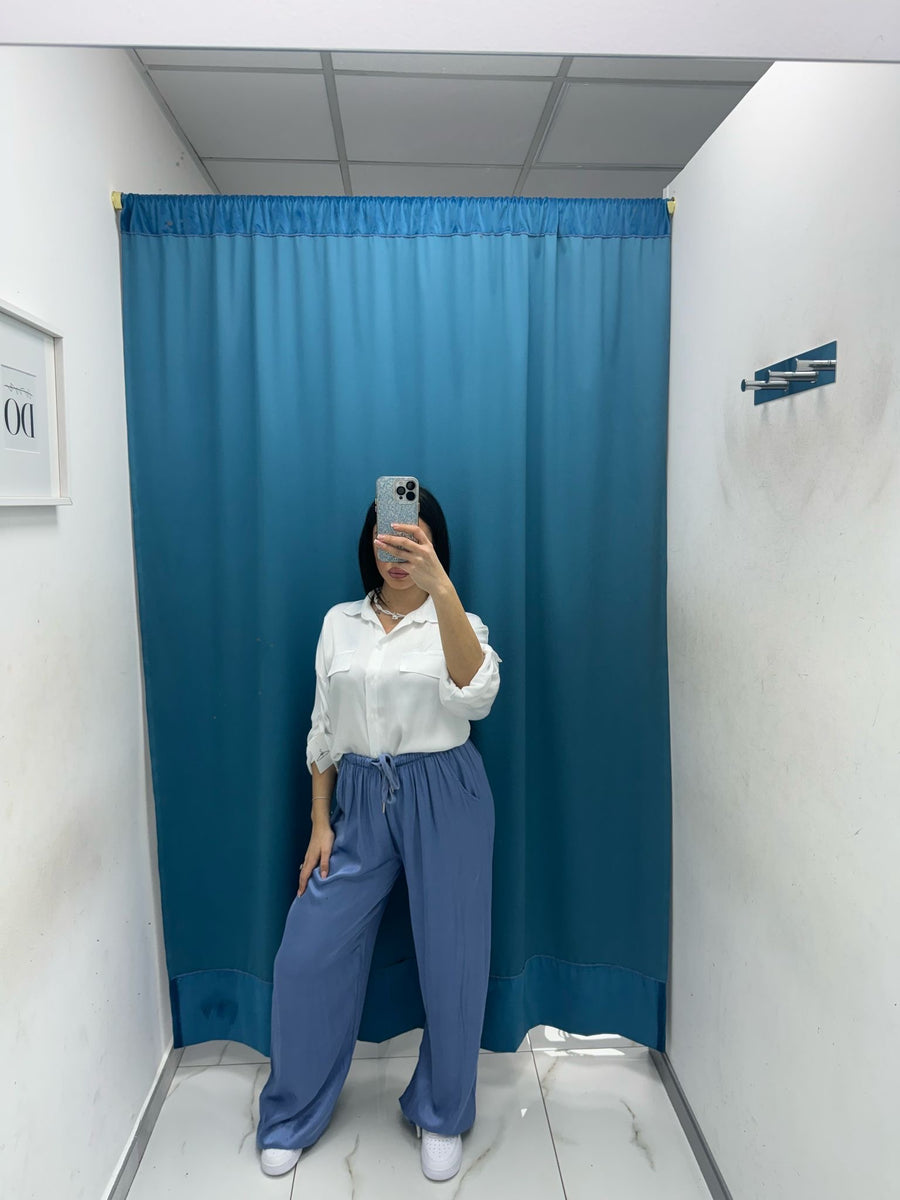 Pantalone palazzo satin 24205