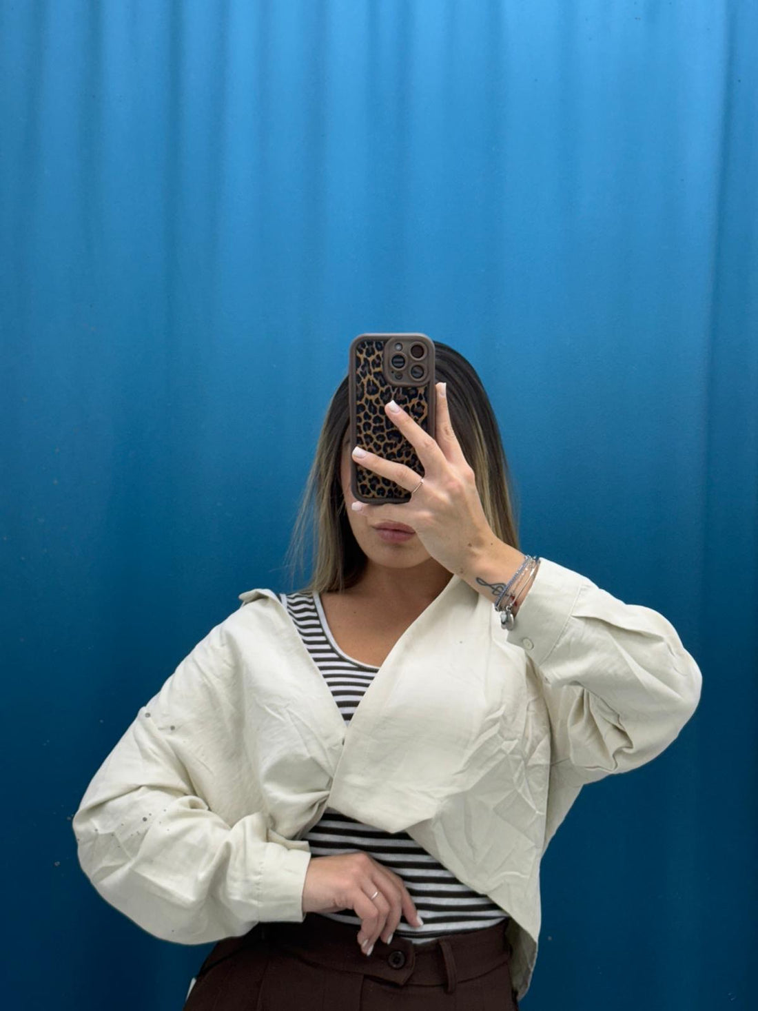 Camicia e canotta rigata "TwinLook"-55096