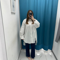 Camicia oversize con brillantini 18039