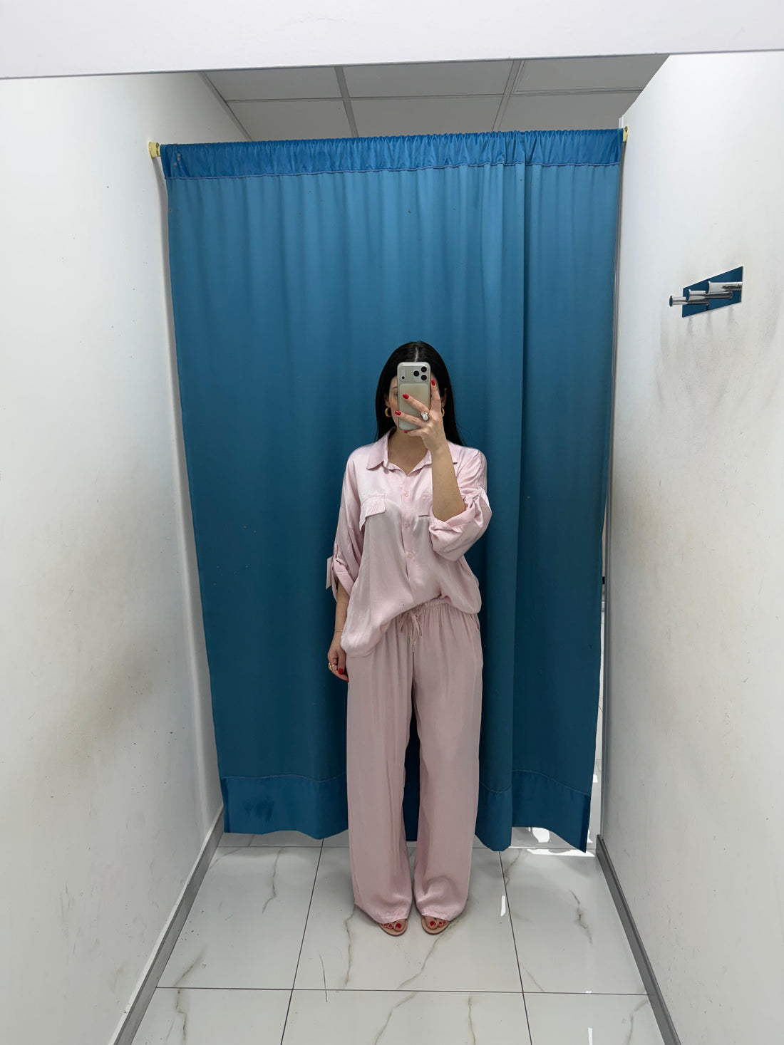 Pantalone palazzo satin 24205