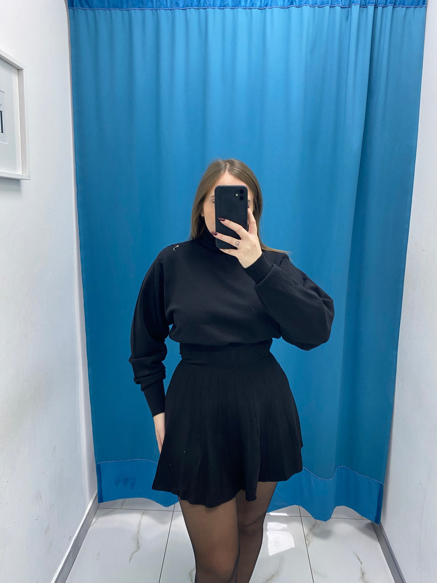 Gonna plissettata in lana 8040