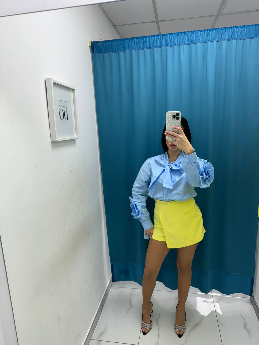Gonna a pantaloncino giallo 246011