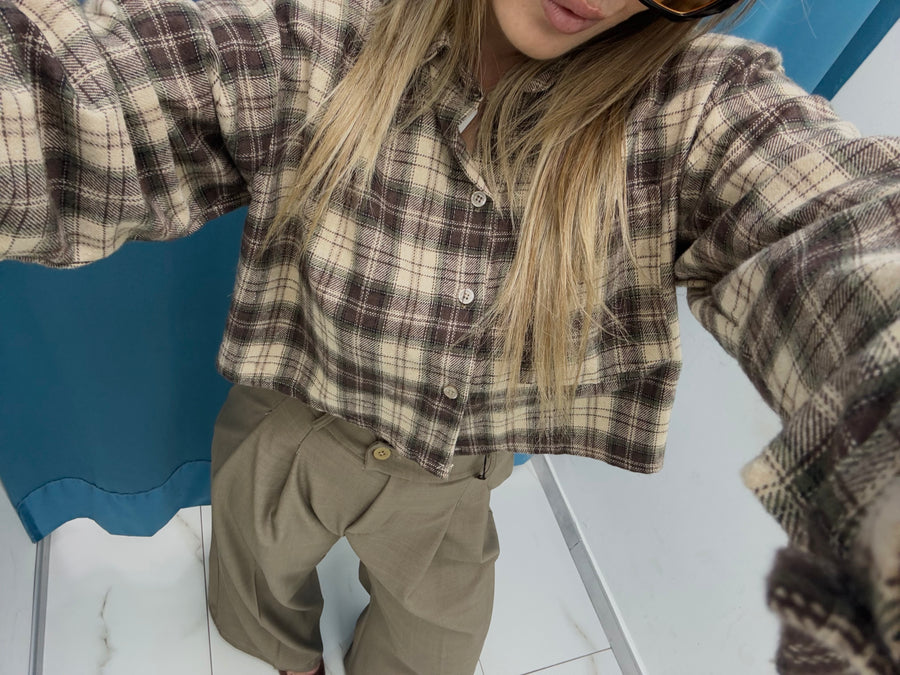 Camicetta “Brown Fields” - 25735