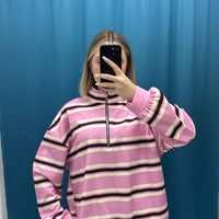 Striped Breeze Zip Knit - 6086