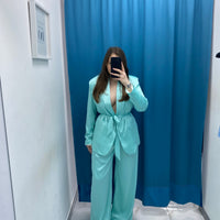 Tailleur satin giacca e pantalone GC32