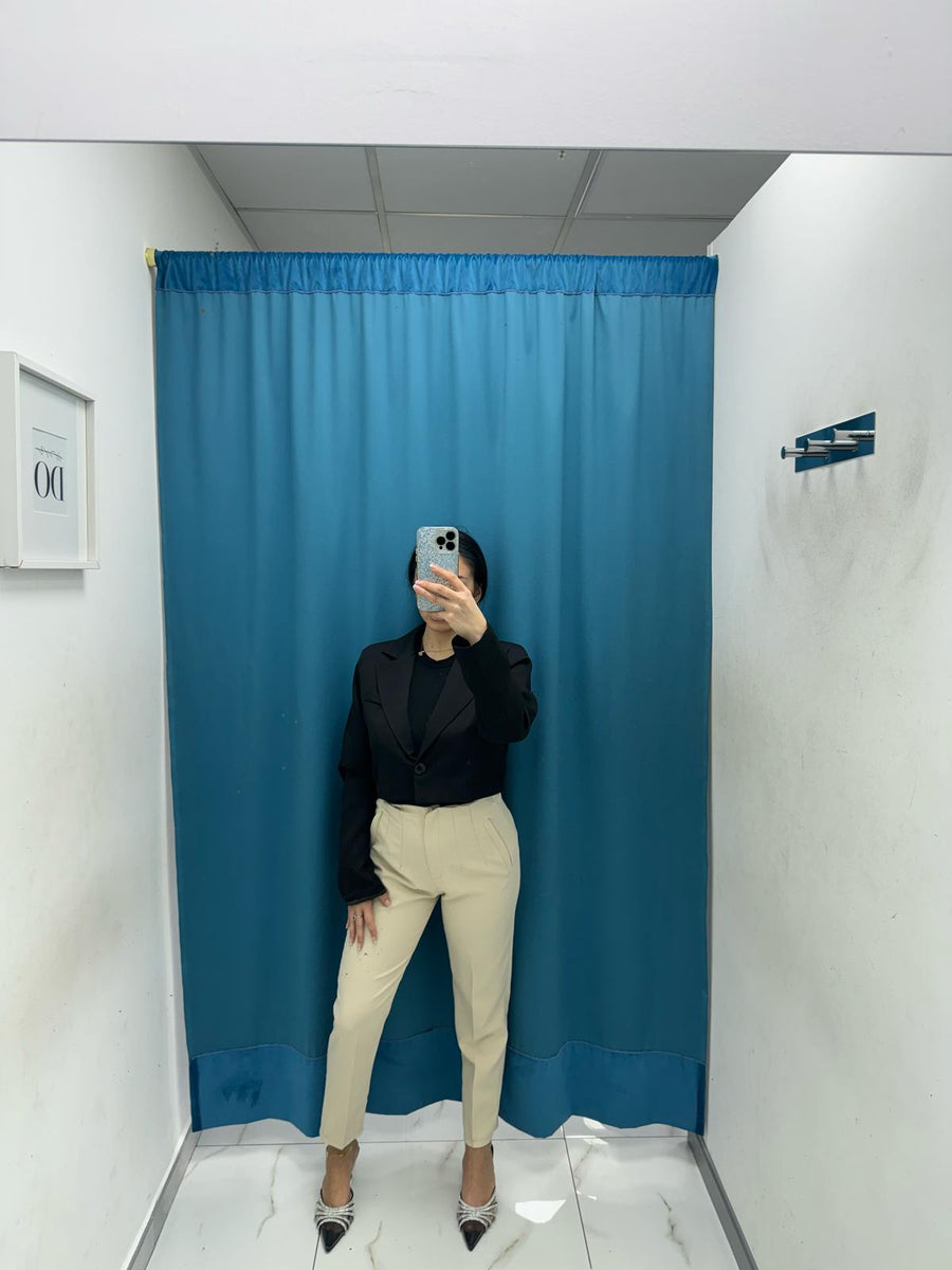 Pantalone slim fit beige 8870