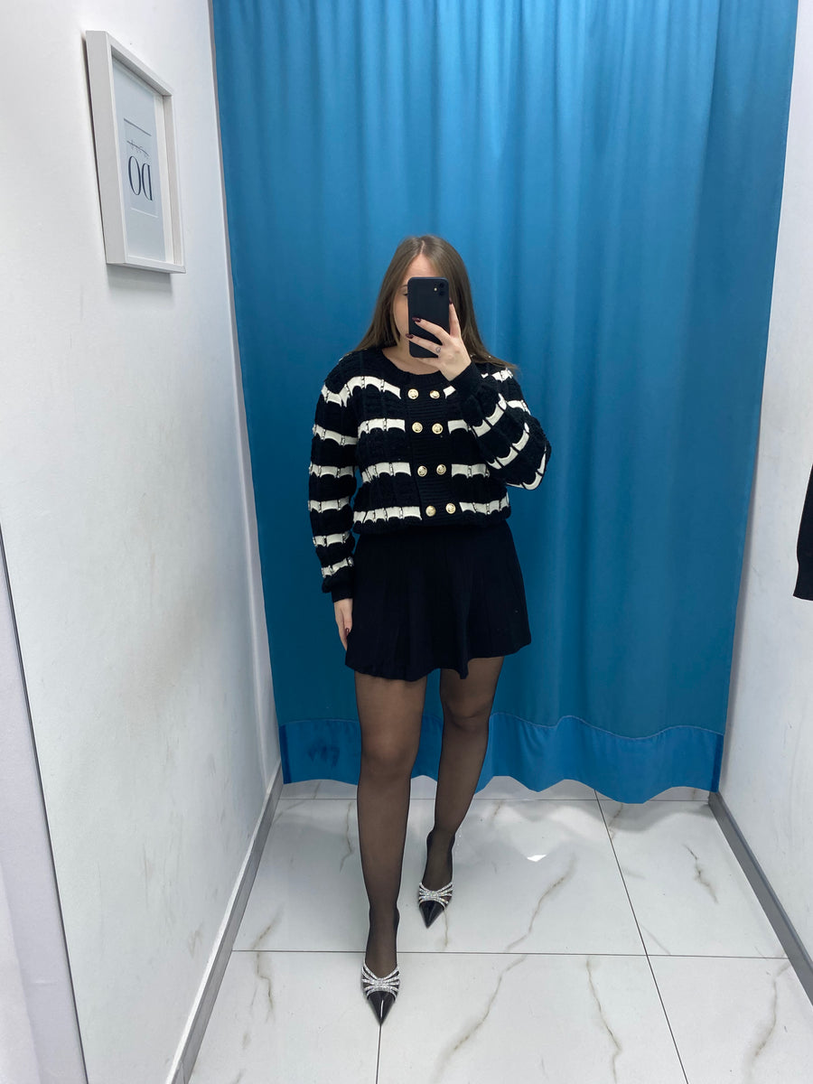 Gonna plissettata in lana 8040