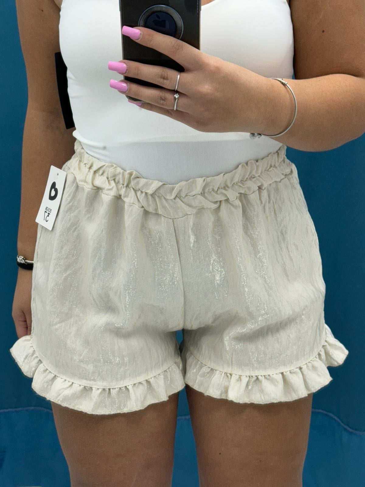 Shorts rouches satin 305555