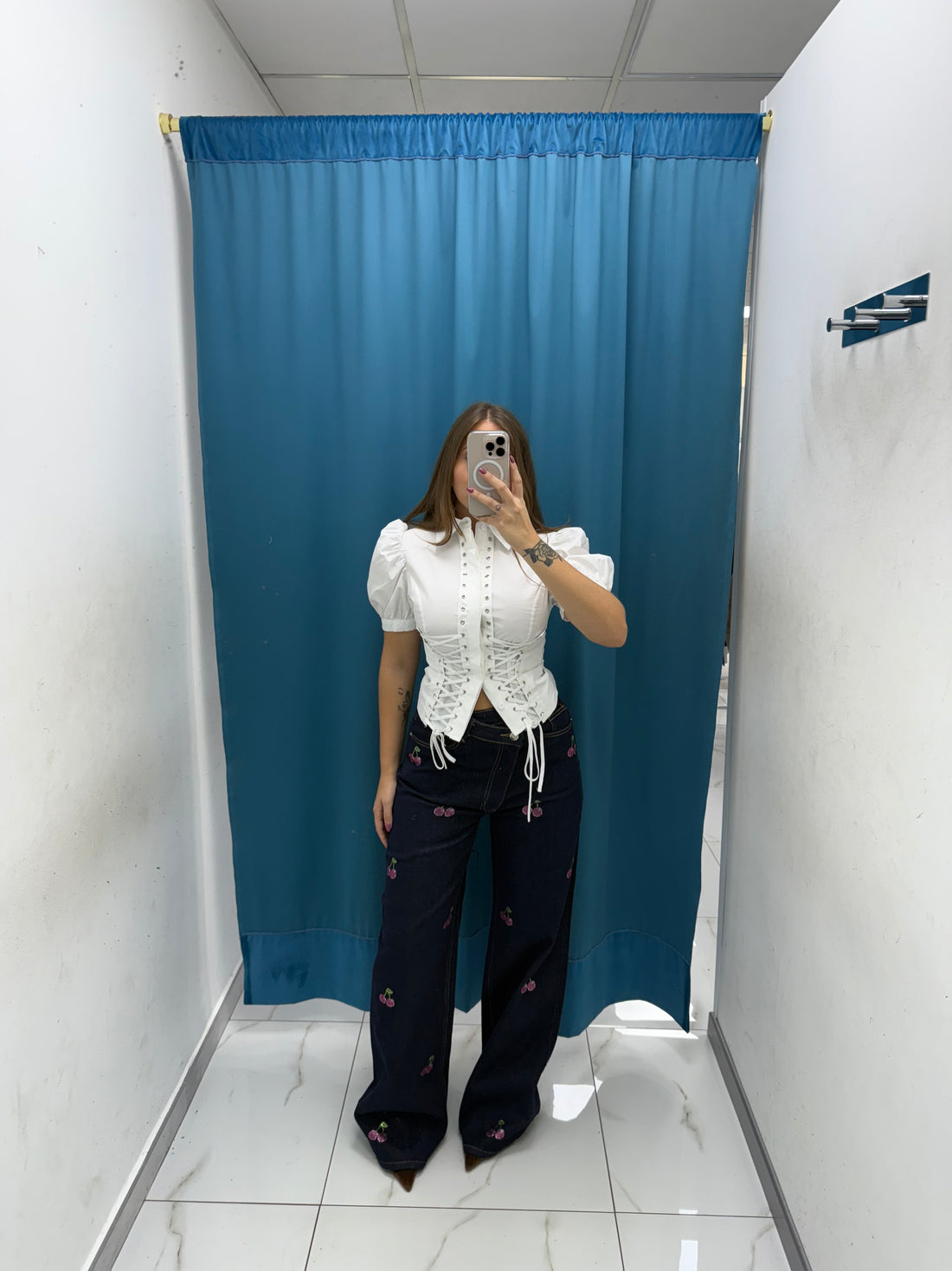Camicia laced up 39412