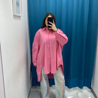 Camicia oversize con brillantini 18039