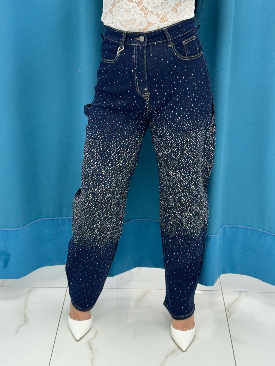 Jeans balloon con brillantini 1279
