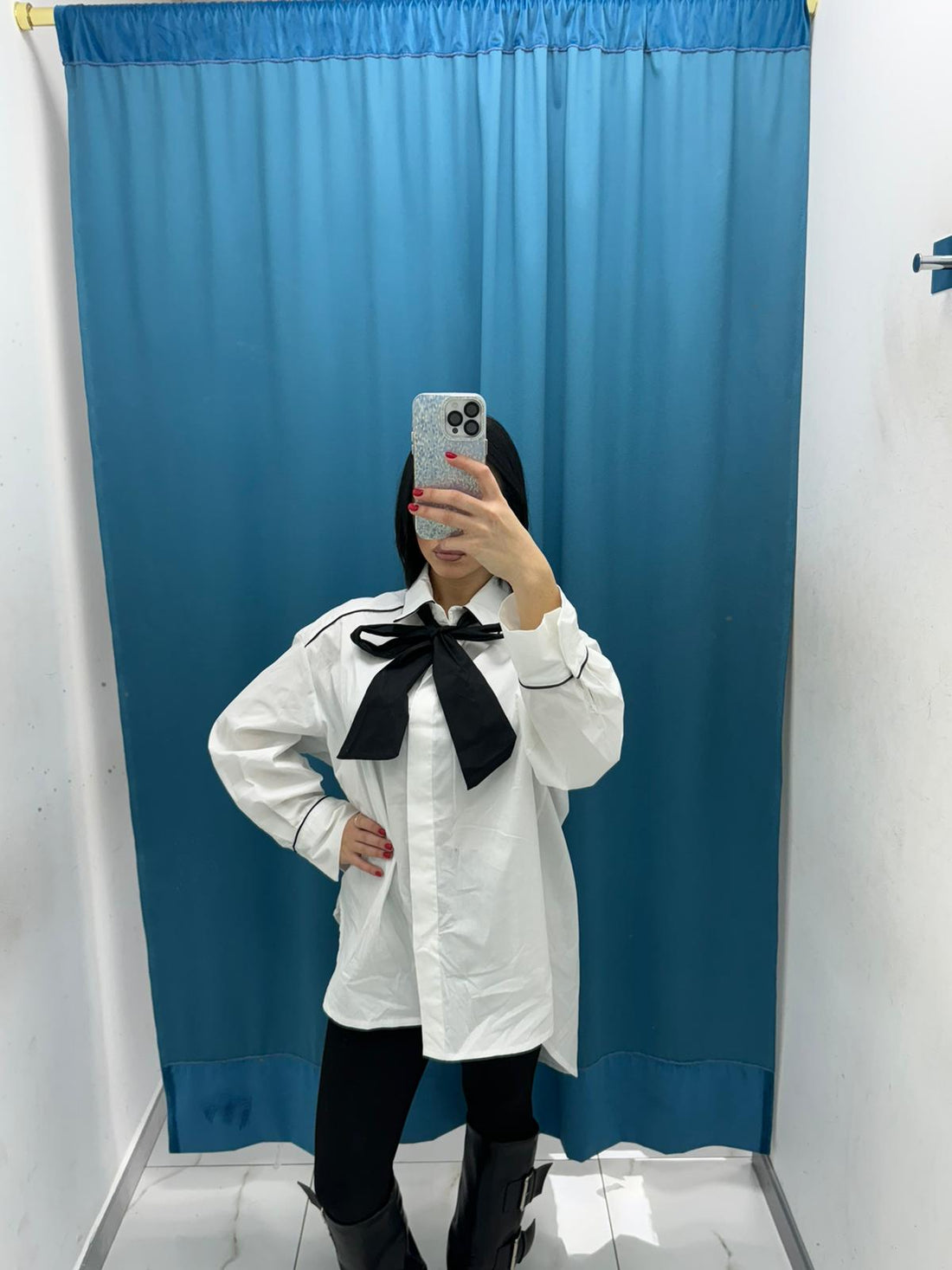 Camicia con fiocco 15933