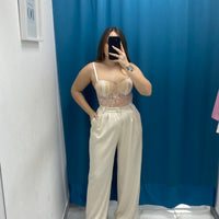 Tailleur satin giacca e pantalone GC32