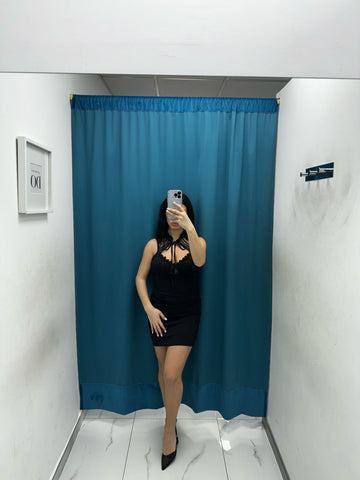Vestito corto con pizzo 5930