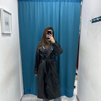 Trench in vernice nero 12548