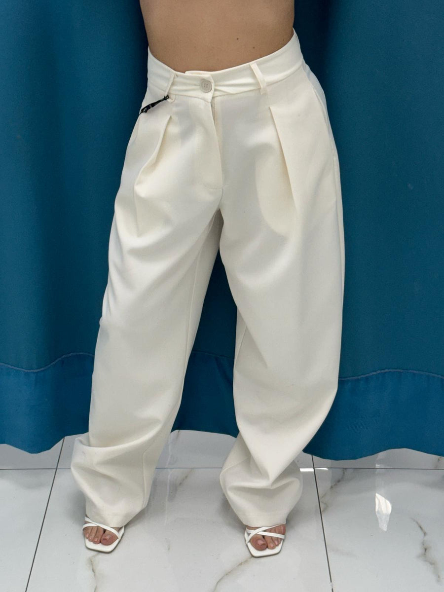 Pantalone slouchy panna Lumina 2220
