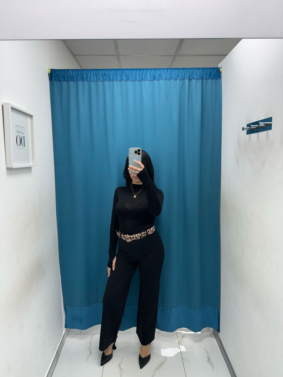 Pantalone a palazzo con cintura 5386